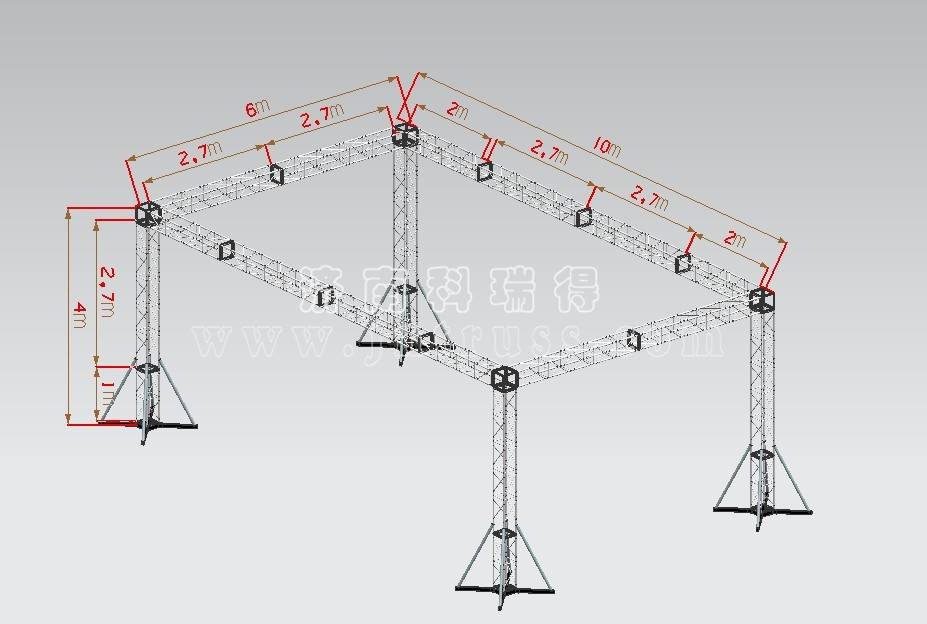 固定燈光架10x6x4m